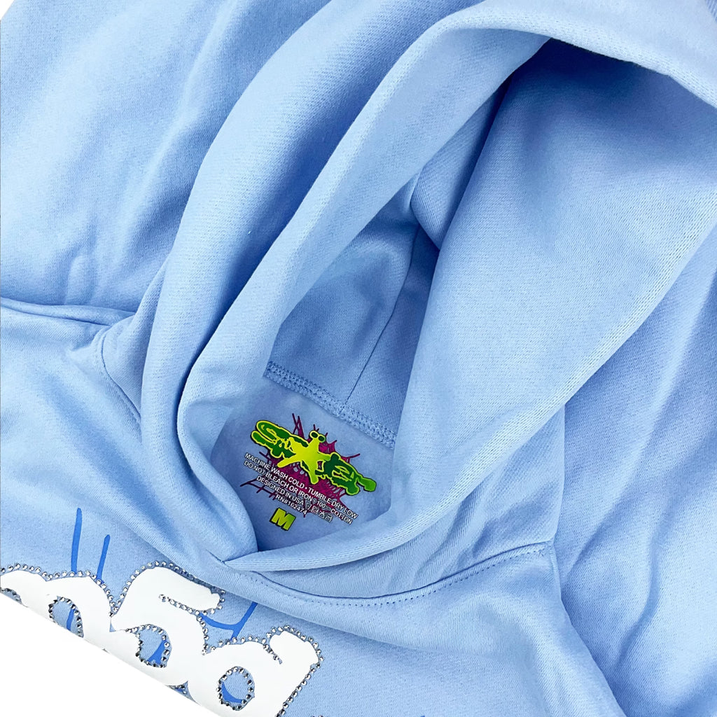 SPIDER Web Sky Blue Hoodie